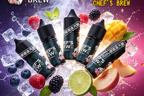 CHEF’S BREW廚師佳釀系列30ML芒果葡萄芭樂混合水果口味丁鹽電子菸煙油，原裝進口正品小煙專用油，標準30ML包裝，適配市面多數可注油小煙、可重複填充煙彈。三種熱門鮮果層次碰撞，果香飽滿自然不濃膩，入口帶淺淺冰感中和甜感，順滑不齁喉，還原度拉滿，是混合水果口味愛好者、口糧煙油玩家的口碑之選。